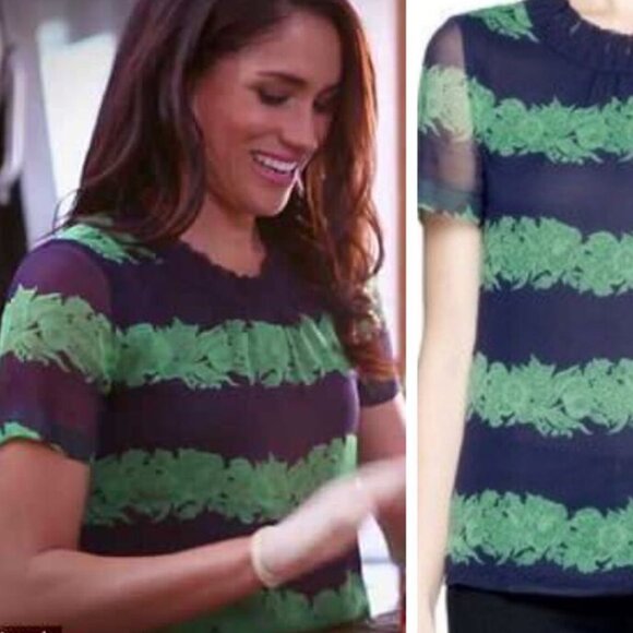 J. Crew Tops - J.Crew Silk Floral Striped Top, 0